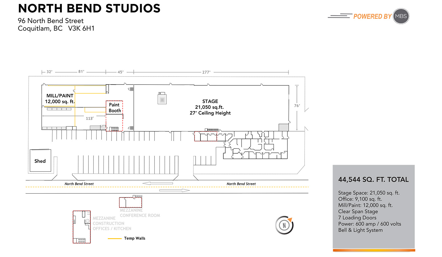 North Bend Studio Floorplan - MBS Group